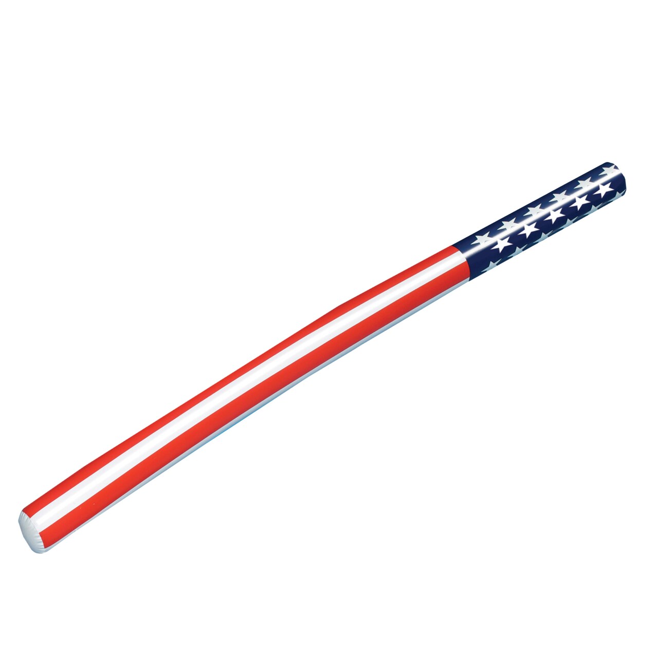 Swim Central Patriotic Stars and Stripes Inflatable Swimming Pool Float - 72" - Red and White